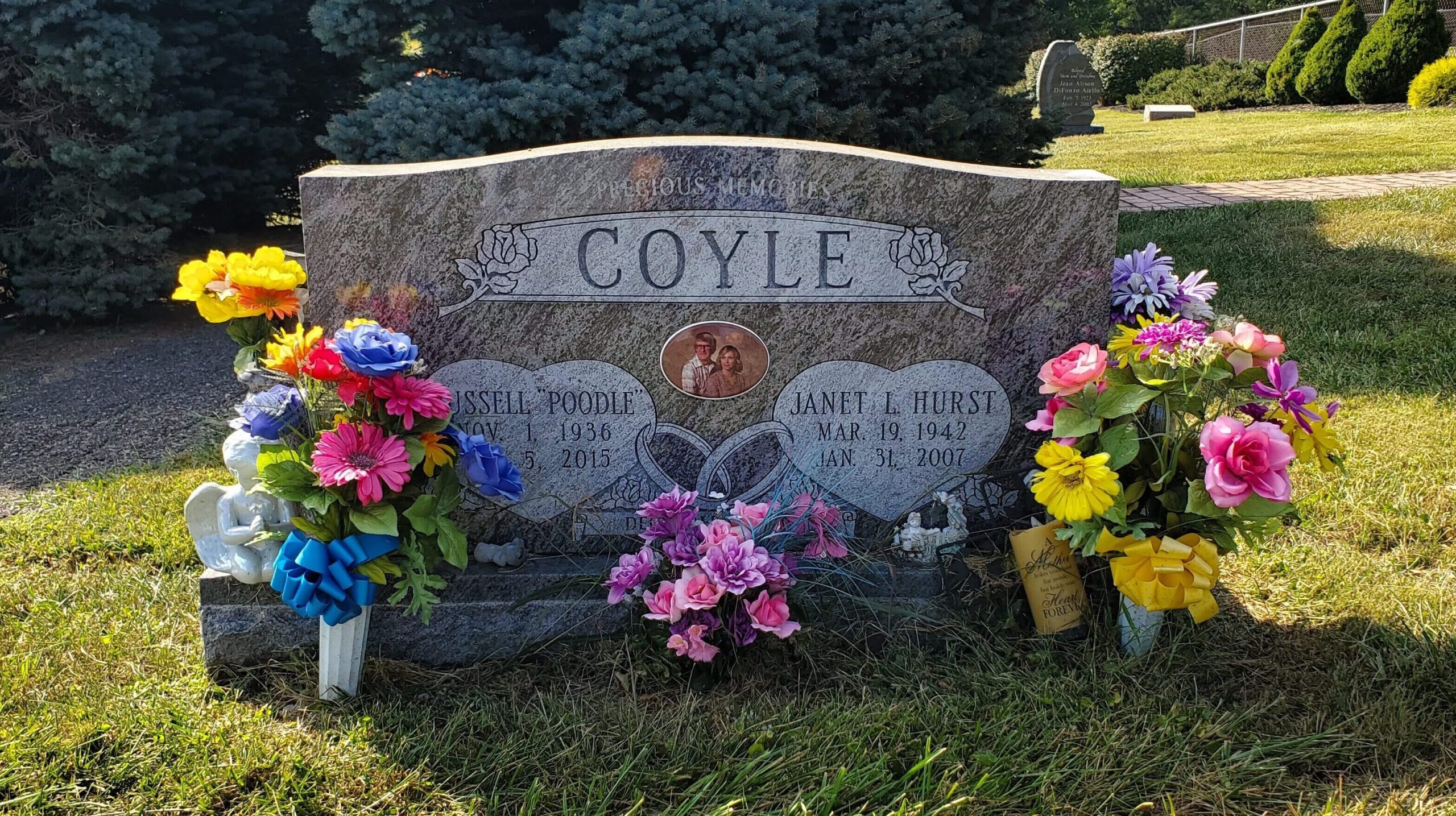 Upright headstone memorial monument gravestone granite