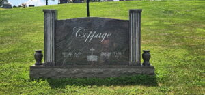 Upright Headstone with Vases | Paradiso, Angelic Memorials, Monuments, Northern Kentucky, headstones, gravestones