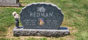 Custom Upright Headstone with Vase | Blue Pearl, Angelic Memorials, Monuments, Northern Kentucky, headstones, gravestones