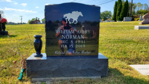 Upright headstone, Angelic Memorials, Monuments, Northern Kentucky, headstones, gravestones