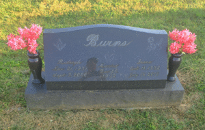 Slant Monument with Vases | Impala Black, Angelic Memorials, Monuments, Northern Kentucky, headstones, gravestones