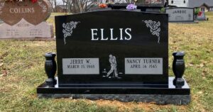 Ellis Premium Black Upright Headstone
